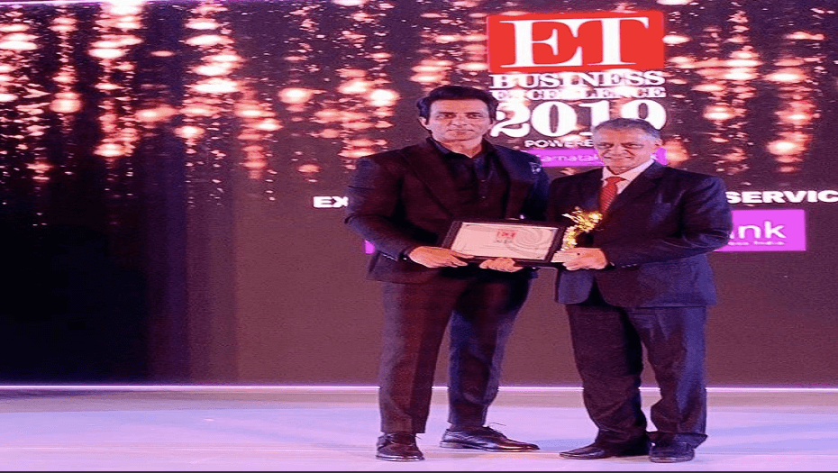 Bank bags ET BUSINESS EXCELLENCE AWARD 2019, on 19-09-2019