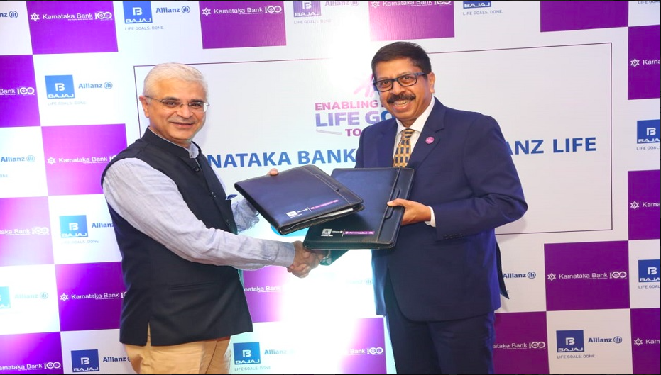 Karnataka Bank ties up with Bajaj Allianz Life Insurance Co Ltd.to distribute Life Insurance products